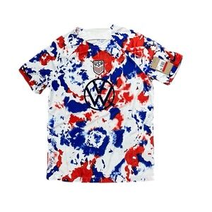 Nike USA USMNT Pre-Match Tie-Dye Red White and Blue Jersey Size Large